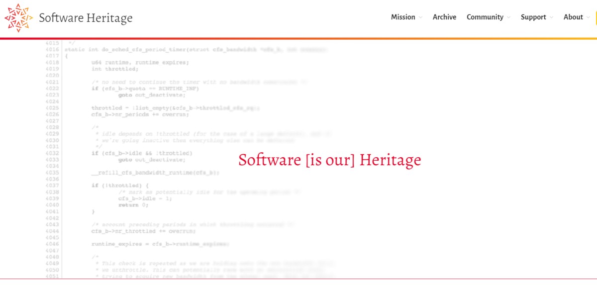 Software Heritage: archivio universale di tutto il codice sorgente del software disponibile